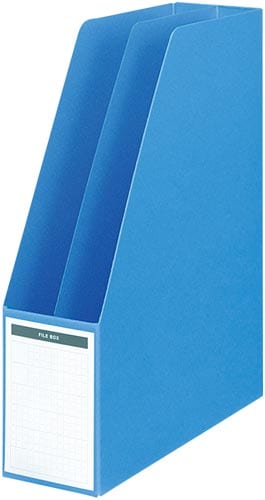 ファイルボックス(仕切り付き) A4タテ青10冊