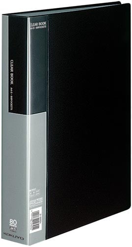 クリヤーブックベーシックA4縦80ポケット黒10冊