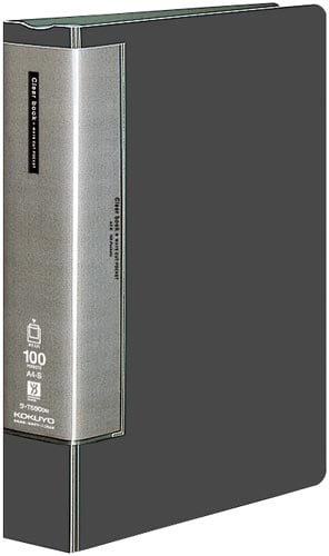 クリヤーブックWC 固定式A4タテ100枚濃灰5冊