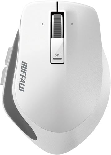 無線5ボタンブルーLEDマウス ホワイト