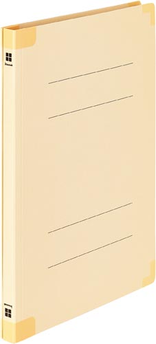 四隅が傷みにくい背補強フラットファイル黄 10冊