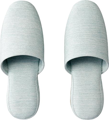 拭くだけお手入れのビニールスリッパ ブルー 40足