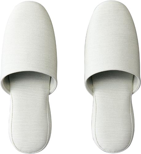 拭くだけお手入れのビニールスリッパ グリーン40足