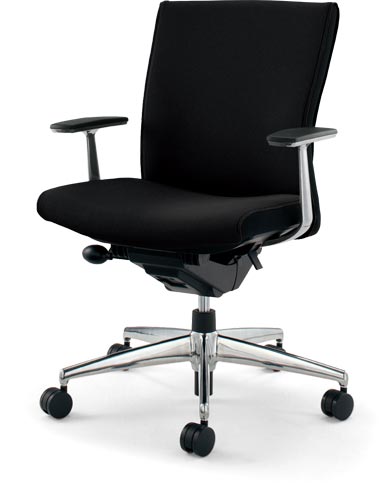 プント ローランバー付アルミ肘ハイグレードブラック