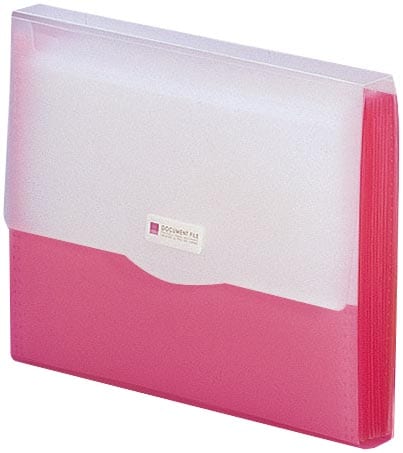 ドキュメントファイル 13ポケット レッド