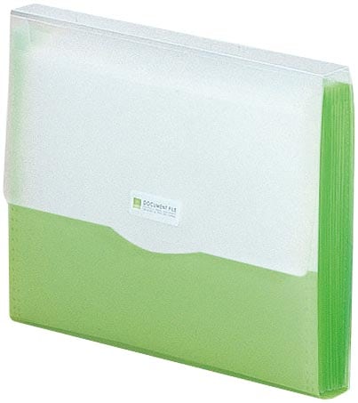 ドキュメントファイル 13ポケット グリーン
