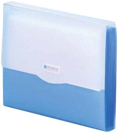 ドキュメントファイル 13ポケット ブルー