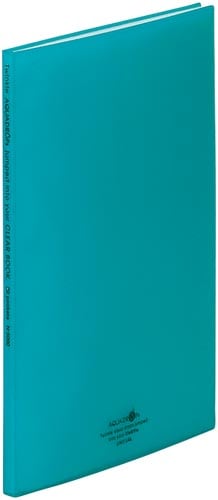 クリヤーブック A4縦 20ポケット 青緑