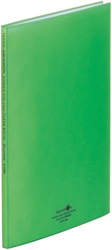 クリヤーブック A4縦 20ポケット 黄緑