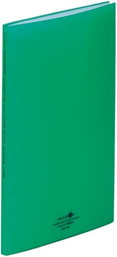 クリヤーブック A4縦 20ポケット 緑