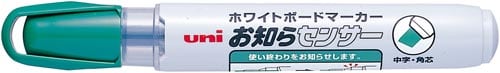 ボードマーカーユニお知らセンサー中字角芯 緑10本