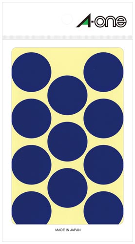 カラーラベル 丸型 30mm径 青