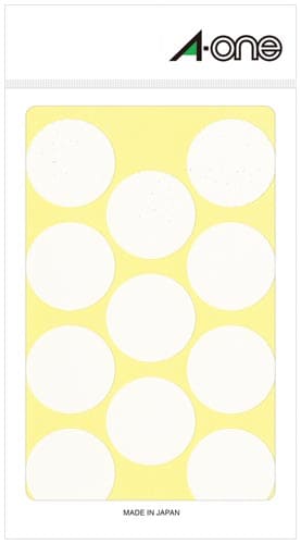 カラーラベル 丸型 30mm径 白