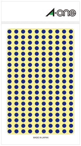 カラーラベル 丸型 5mm径 青