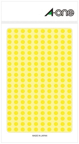 カラーラベル 丸型 5mm径 黄