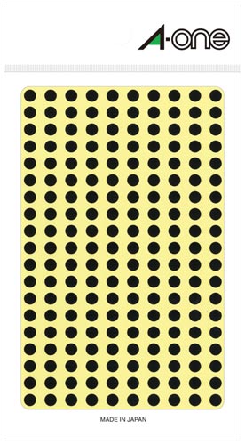 カラーラベル 丸型 5mm径 黒