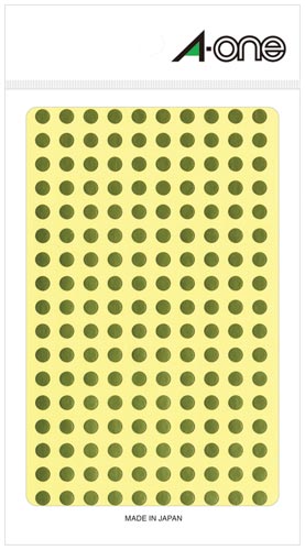 カラーラベル 丸型 5mm径 金
