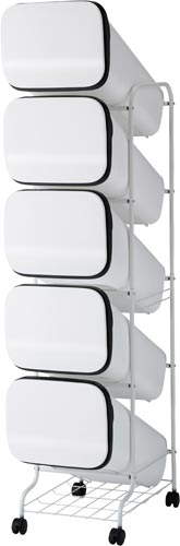 スムース スタンドダストボックス5段−ホワイト