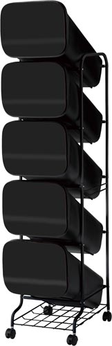 スムース スタンドダストボックス5段−ブラック