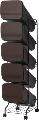 スムース スタンドダストボックス5段−ウッド