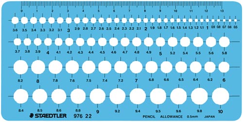 テンプレート 極小円定規