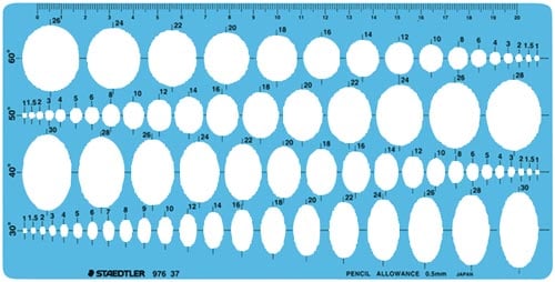 テンプレート 総合だ円定規 976−37
