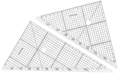 レイアウト用方眼三角定規 24cm