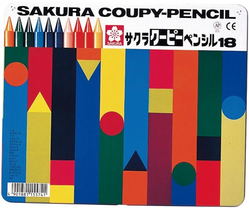 クーピーペンシル18色 缶入