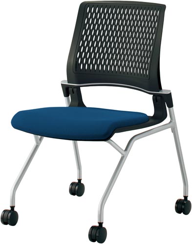 オルディナ 背樹脂肘なし ブラックシェル ブルー