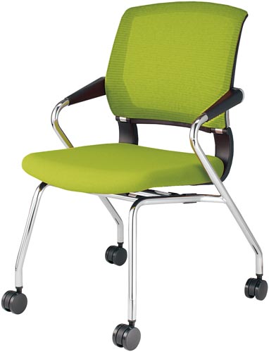 サテリテ メッキ脚 ライトオリーブ