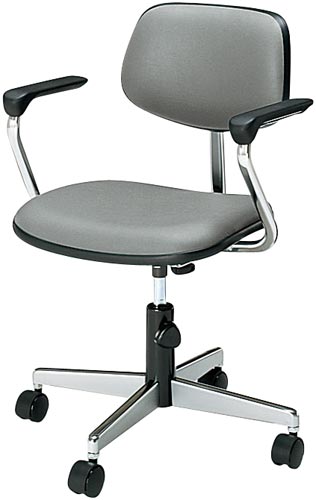 事務用回転イス 20 ローバック L型肘 M21