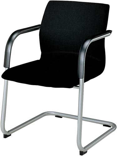 300シリーズ 肘付ミーティングチェア ブラック