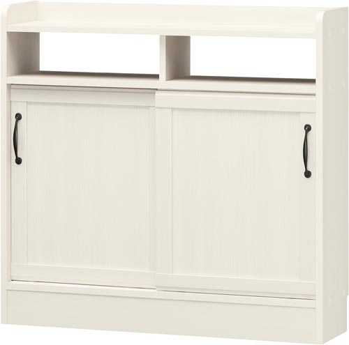 薄型キャビネット ホワイト W807