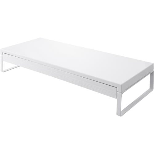 机上台 引出し付き 幅590mm 白