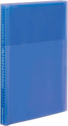 クリアーファイルスムーズイン40P 透明青 8冊