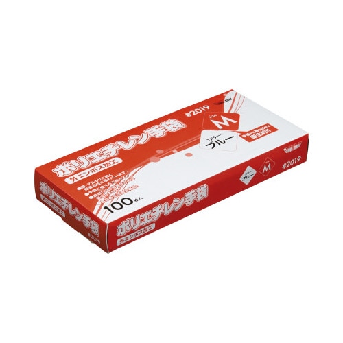 ポリエチレン手袋 外エンボス ブルー M