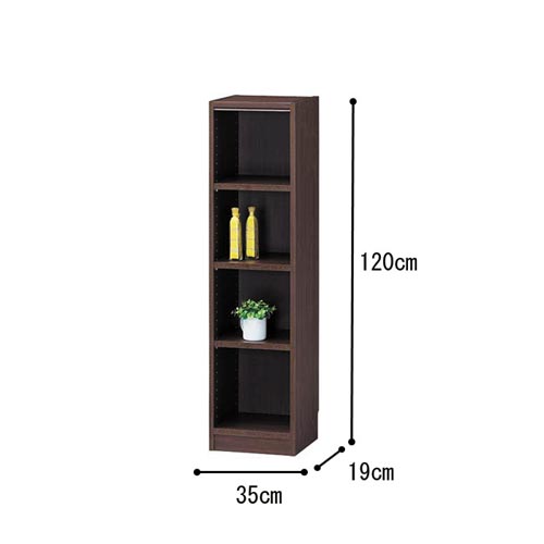 オーダー木製ラックDK H1200W350D190