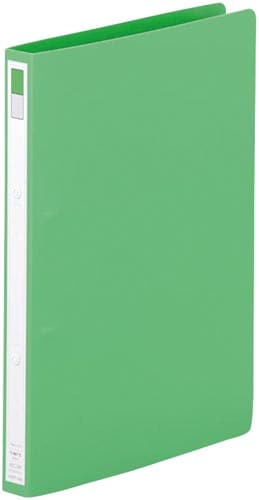 リングファイルディンプル A4縦2穴 黄緑 10冊