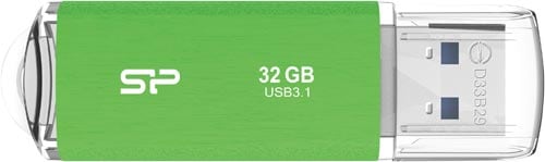 キャップ式USBメモリ B02 32GB 緑 3個