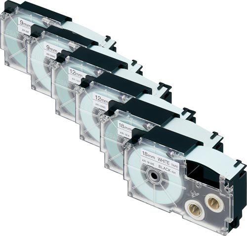 ネームランド 白・透明テープ アソートパック6個入