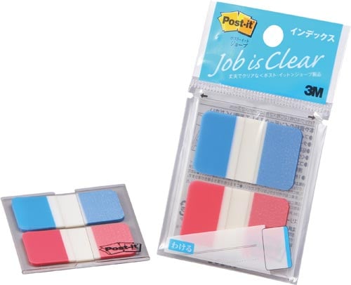 ポストイットジョーブ 青・赤 40×23mm