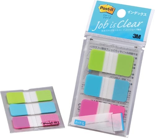 ポストイットジョーブ3色40×18