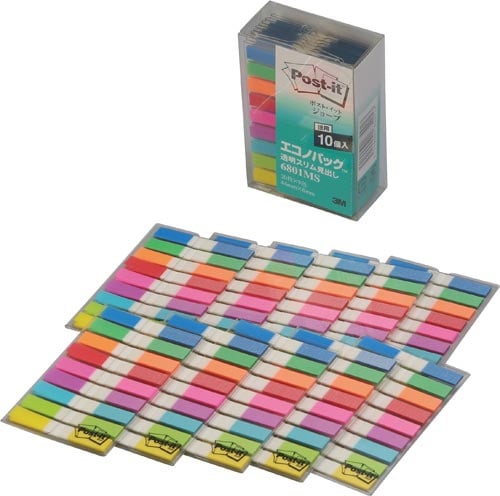 ポストイット ジョーブ 6mm幅 9色×10