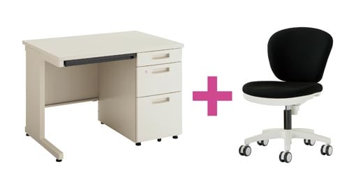 セット品 ピクサ2片袖1000GY+MBチェアBK