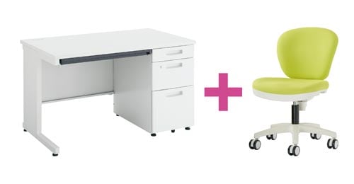 セット品 ピクサ2片袖1200WH+MBチェアLG