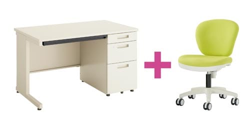 セット品 ピクサ2片袖1200GY+MBチェアLG