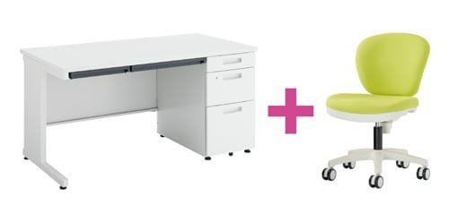 セット品 ピクサ2片袖1400WH+MBチェアLG