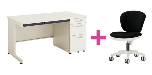 セット品 ピクサ2片袖1400GY+MBチェアBK