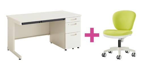 セット品 ピクサ2片袖1400GY+MBチェアLG