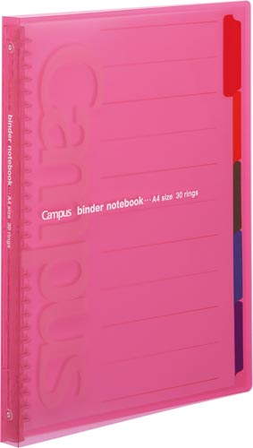キャンパス スライドバインダー(スリム) A4 桃